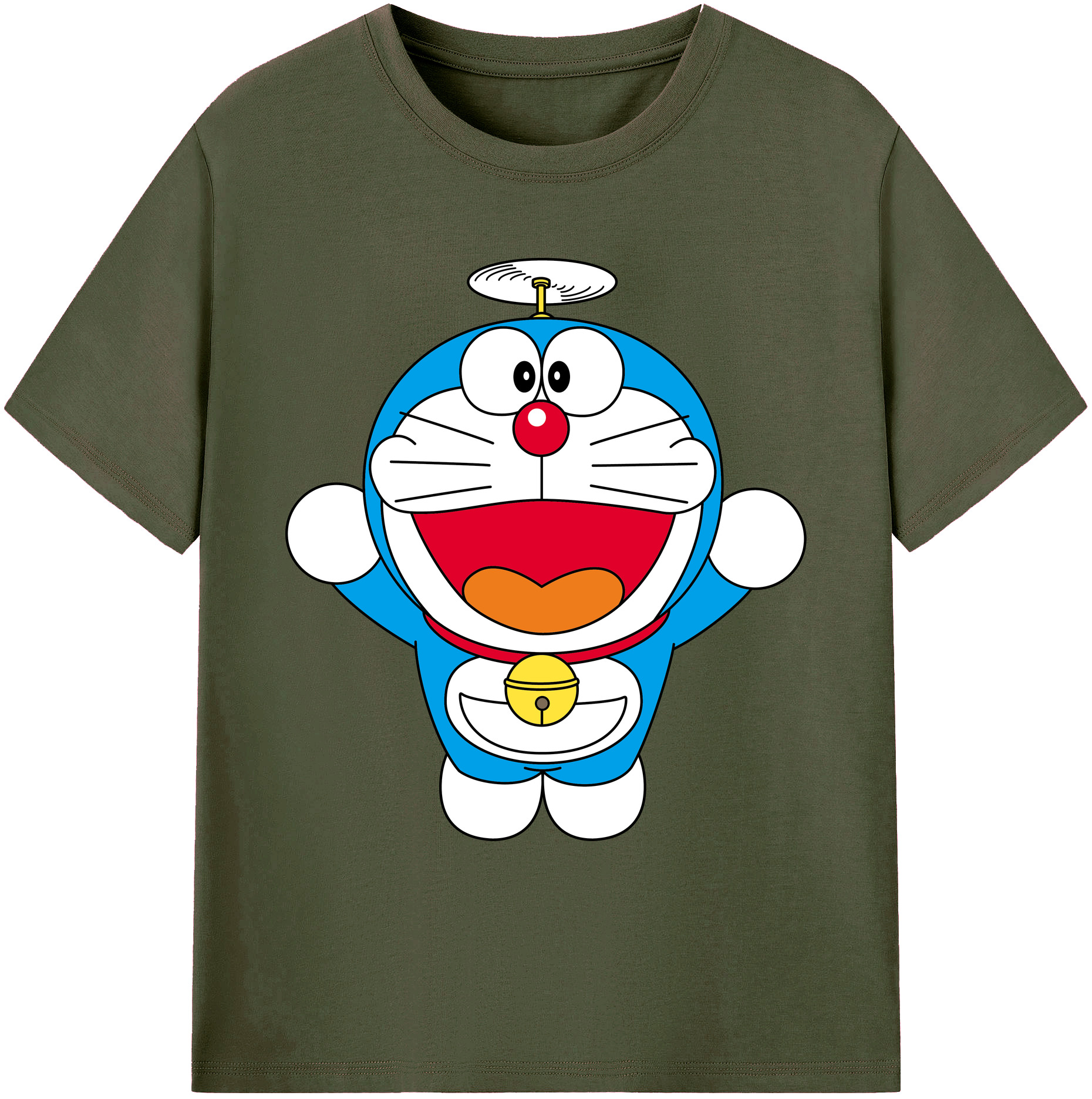 （画像用） ドラえもん Doraemon 綿100％ メンズ半袖Tシャツ｜肌触りやわらか＆通気性